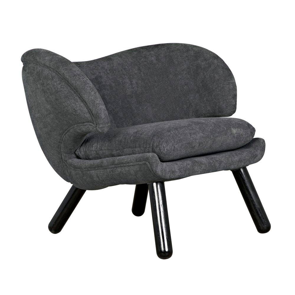 Valerie Chair with Grey Fabric by NOIR