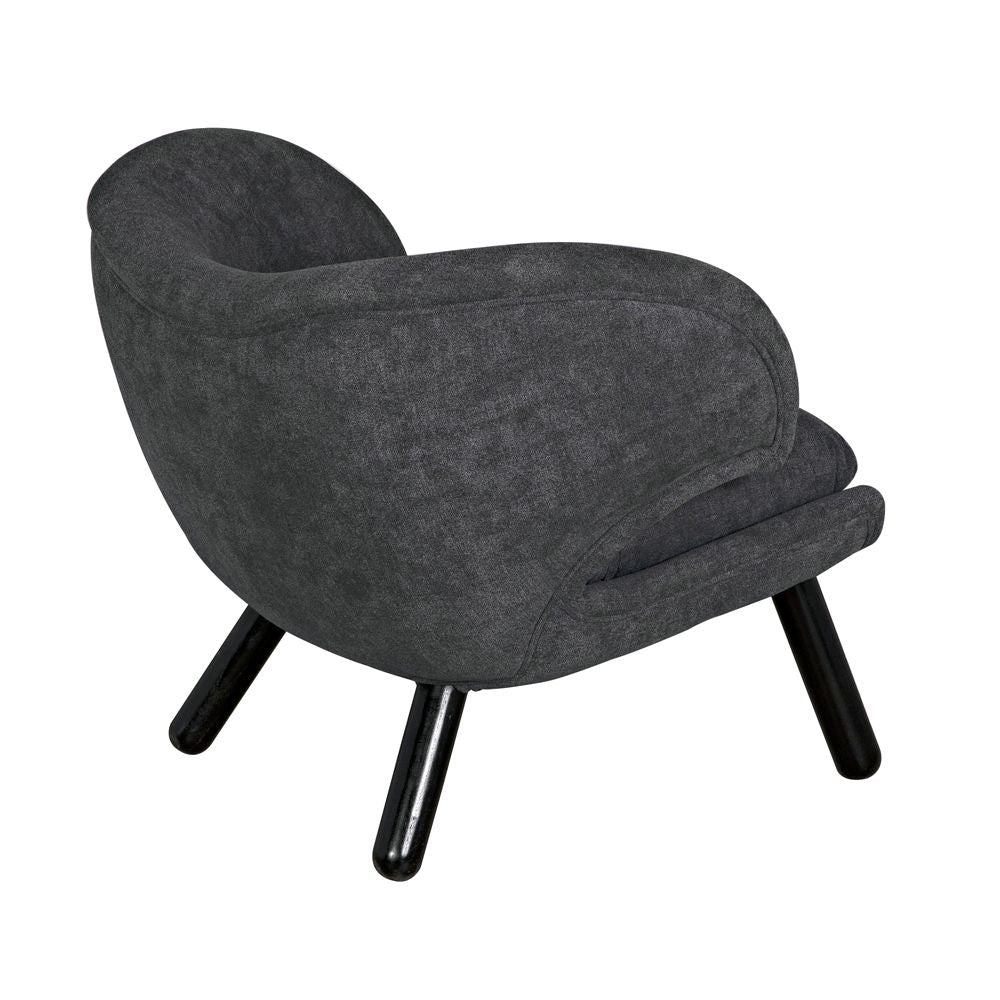 Valerie Chair with Grey Fabric by NOIR