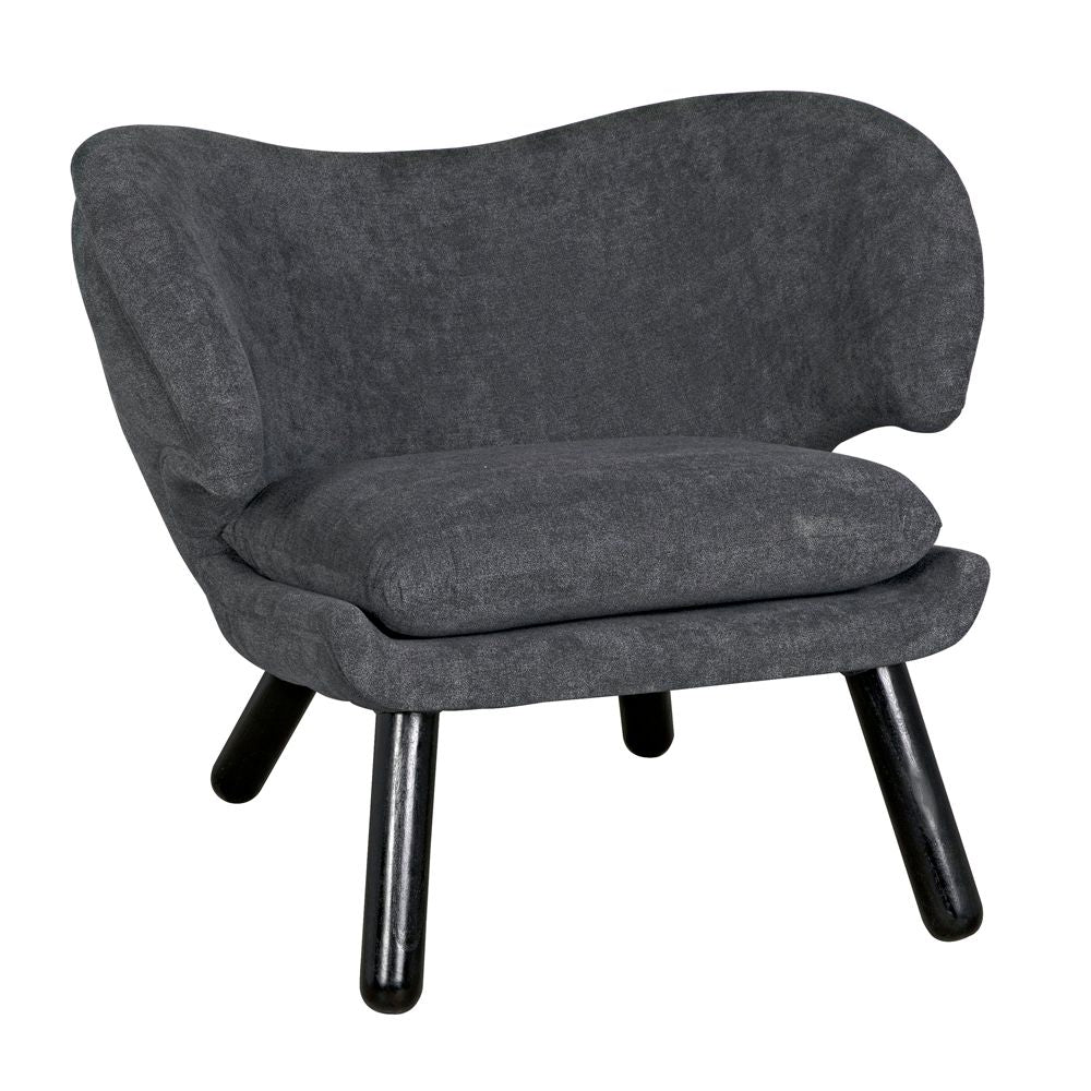 Valerie Chair with Grey Fabric by NOIR