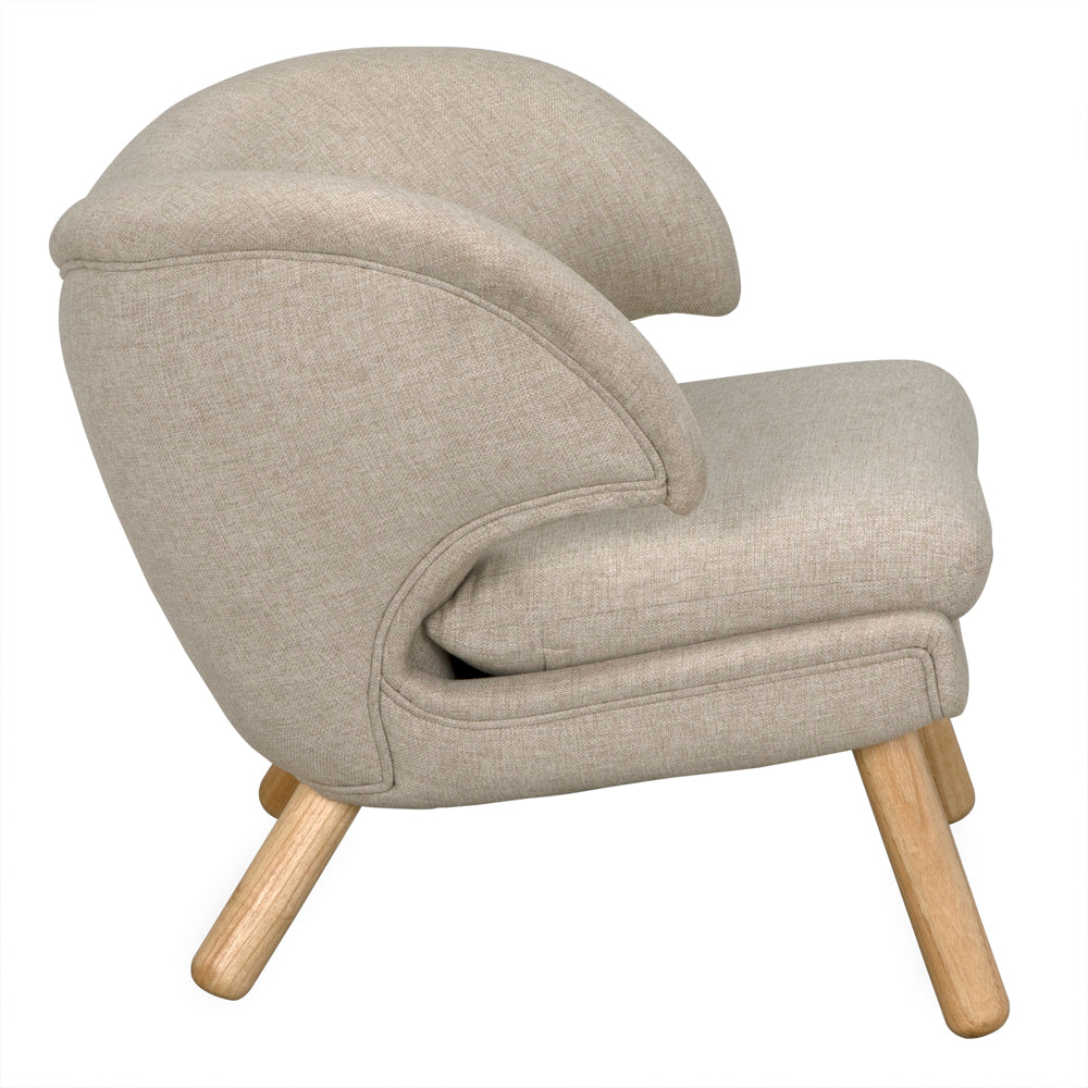 Valerie Chair with Wheat Fabric by NOIR