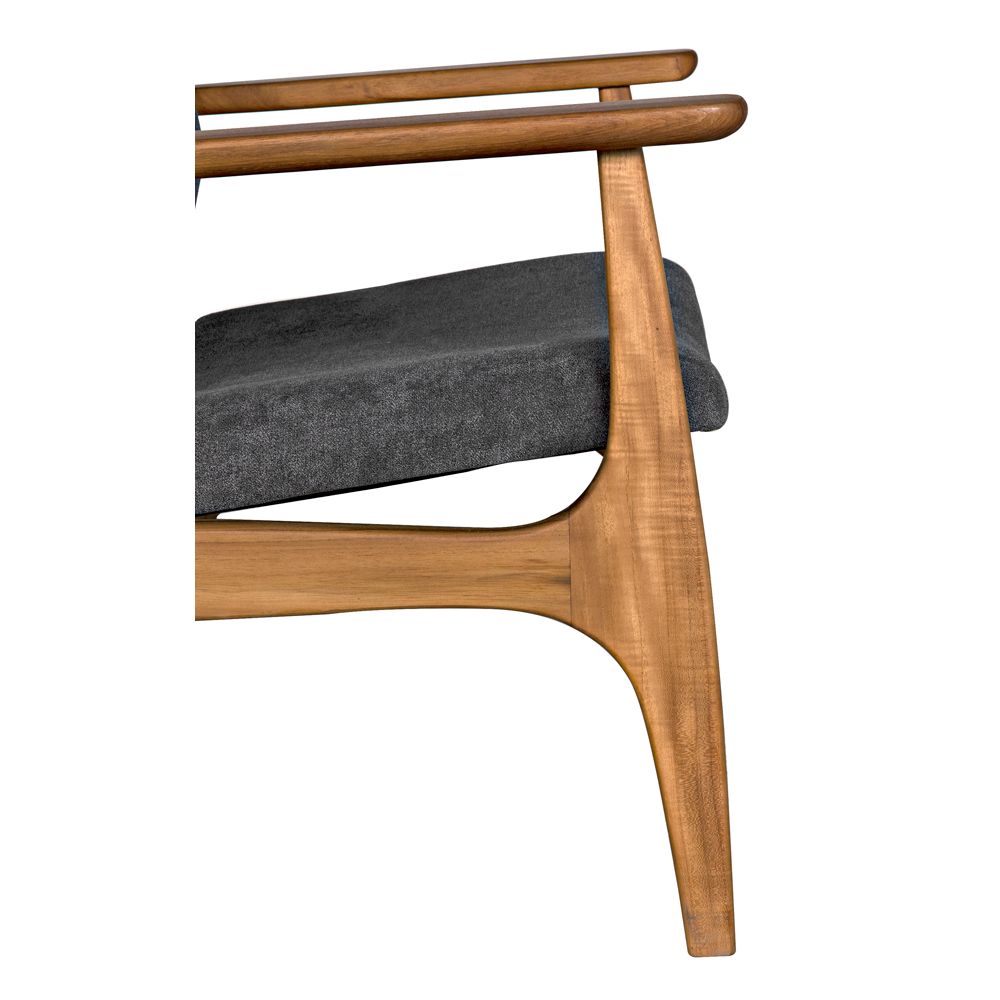 Vittorio Chair with Grey Fabric by NOIR