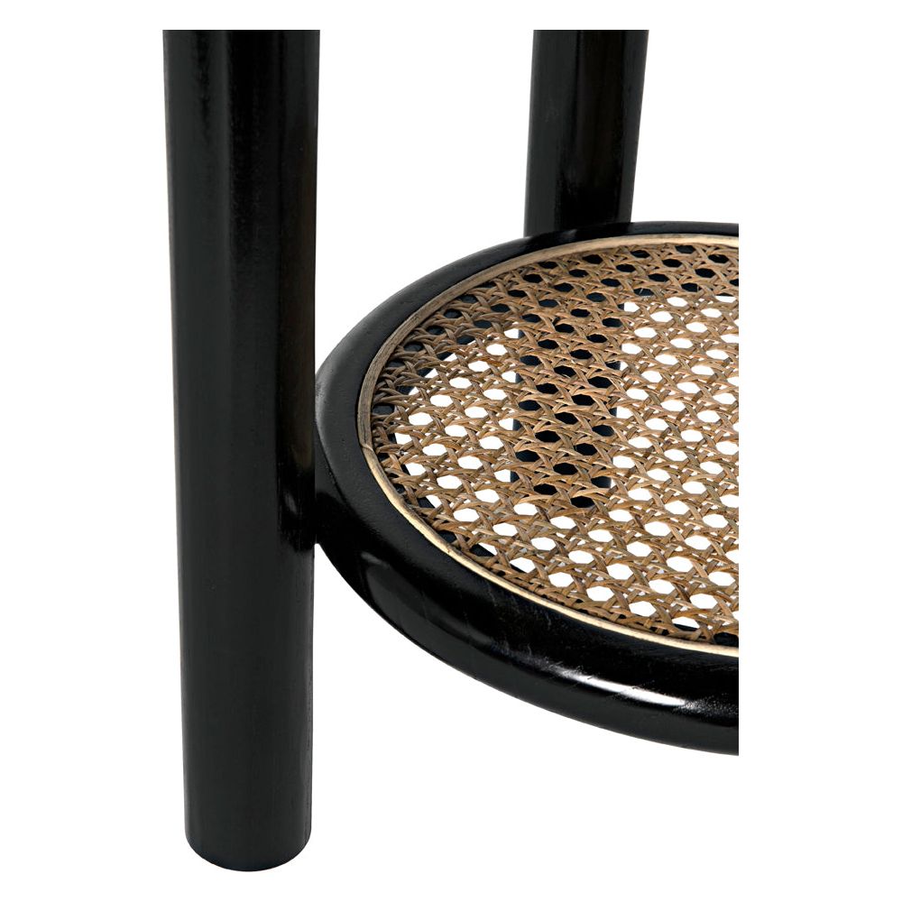 Hide Away Side Table, Charcoal Black by NOIR