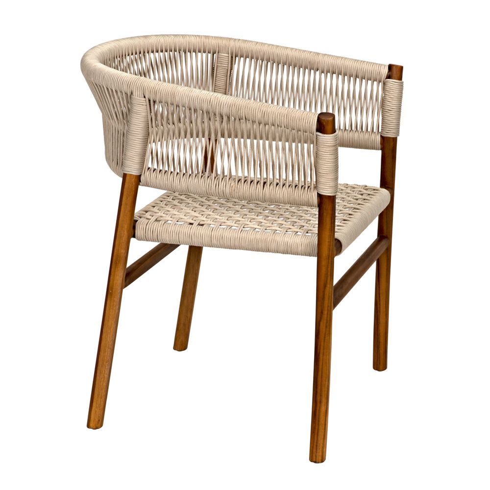 Conrad Chair, Teak with Woven Rope by NOIR