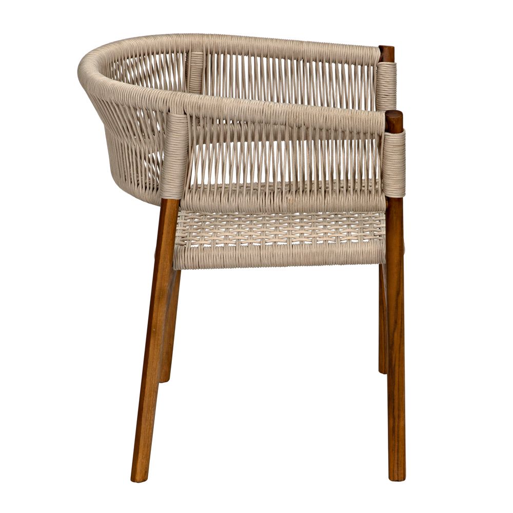 Conrad Chair, Teak with Woven Rope by NOIR