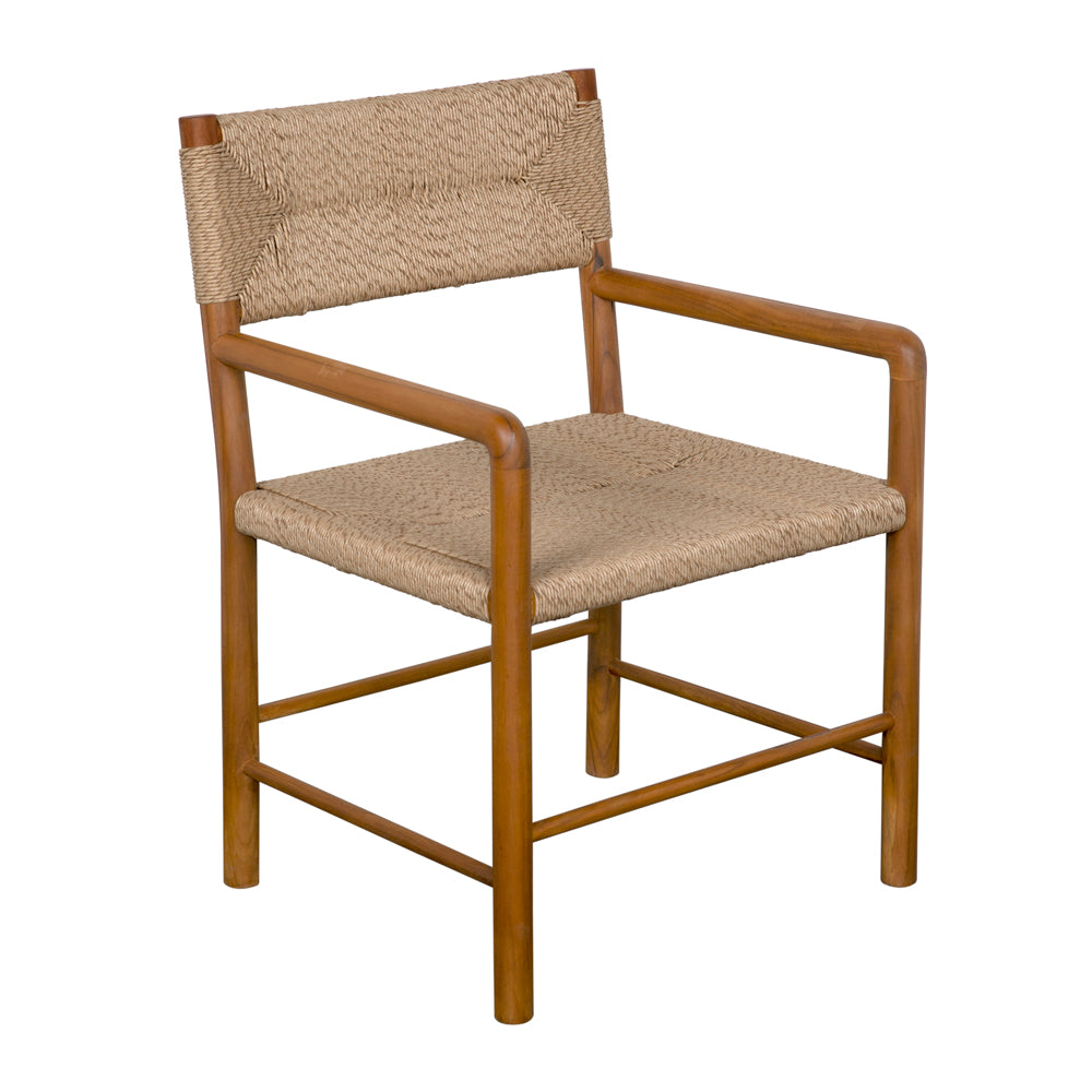 Franco Arm Chair, Teak with Synthetic Woven by NOIR