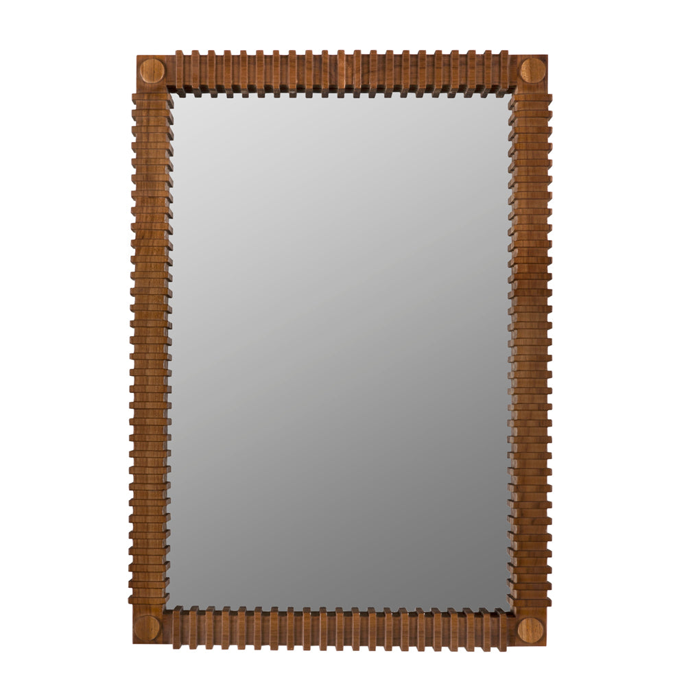 Rift Mirror, Teak by NOIR