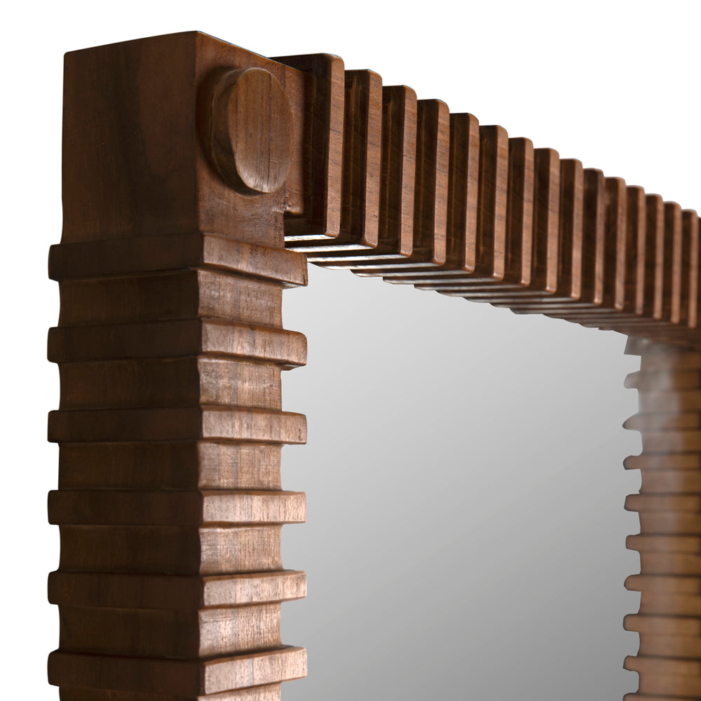 Rift Mirror, Teak by NOIR