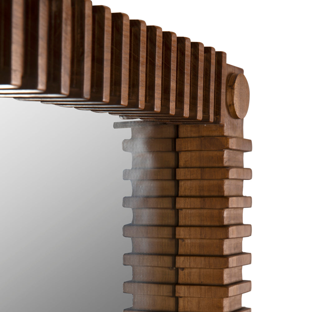 Rift Mirror, Teak by NOIR