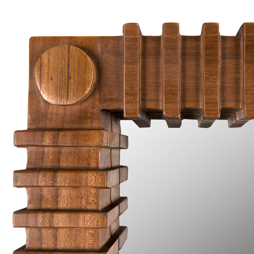 Rift Mirror, Teak by NOIR