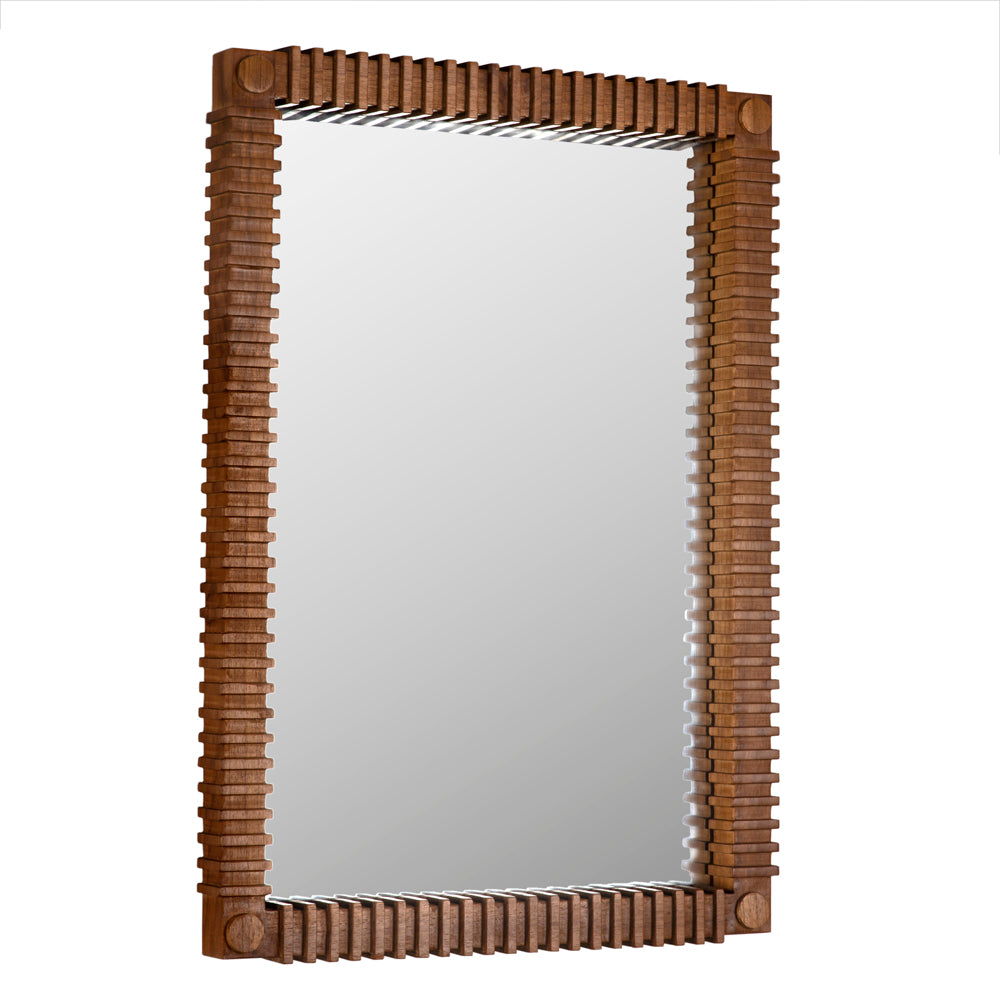 Rift Mirror, Teak by NOIR