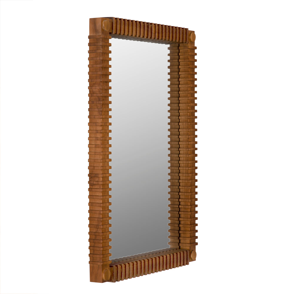 Rift Mirror, Teak by NOIR