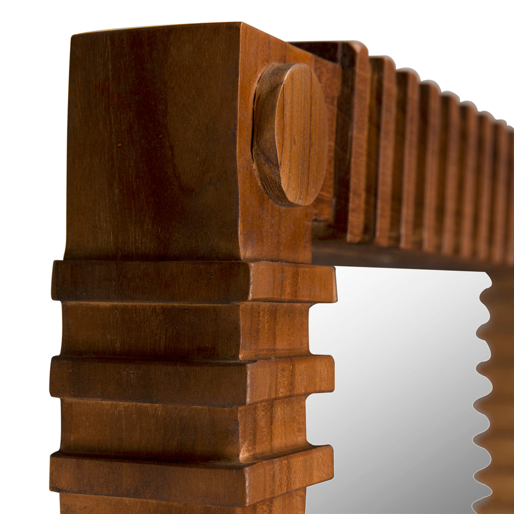 Rift Mirror, Teak by NOIR