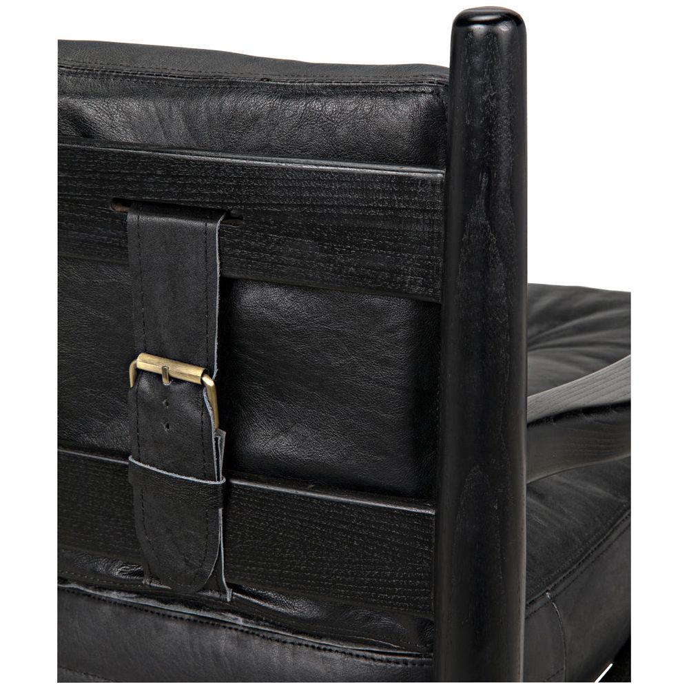 Fogel Lounge Chair, Charcoal Black by NOIR