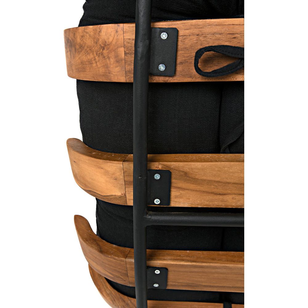 Hanzo Chair with Iron Legs, Teak by NOIR