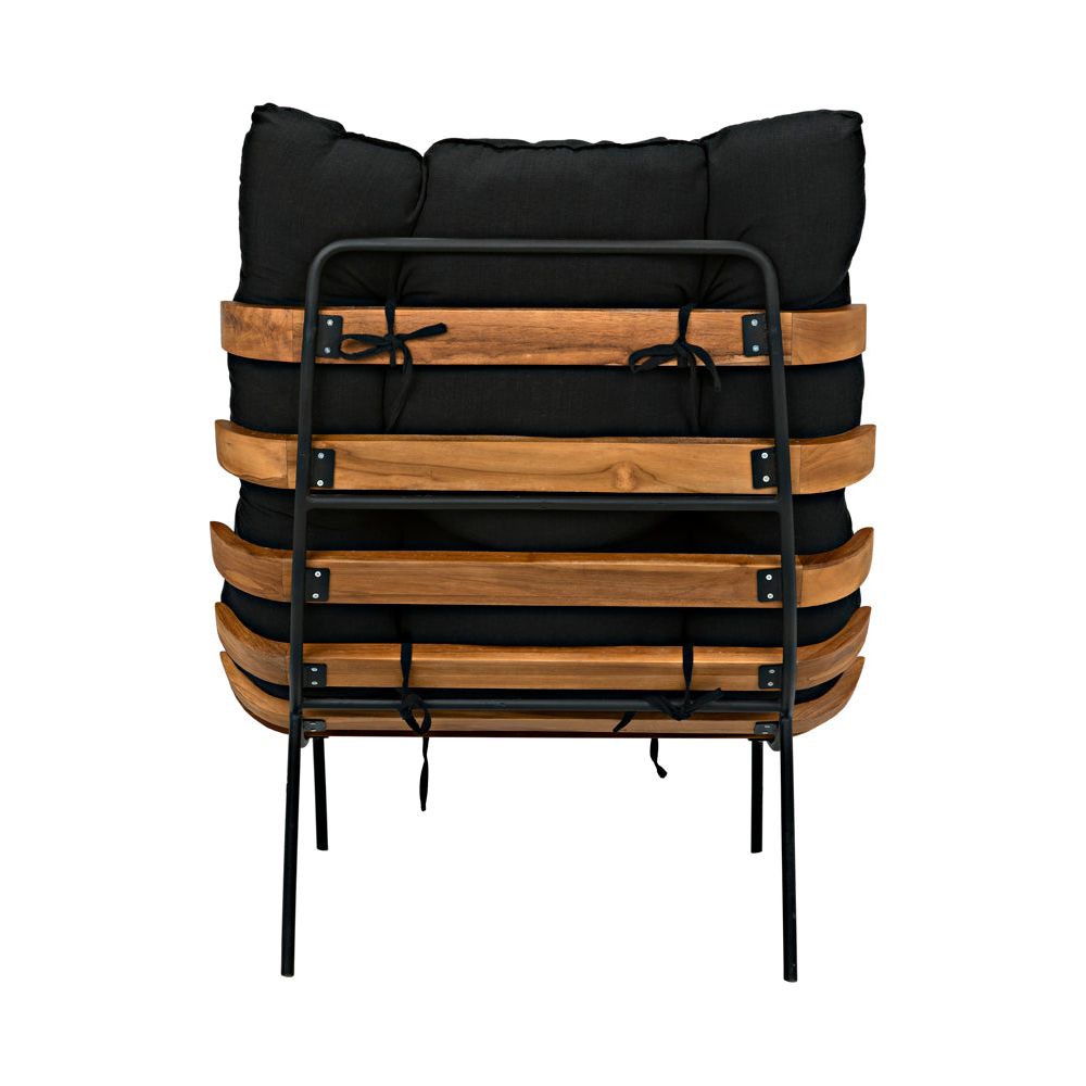 Hanzo Chair with Iron Legs, Teak by NOIR
