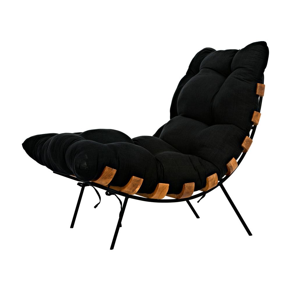 Hanzo Chair with Iron Legs, Teak by NOIR