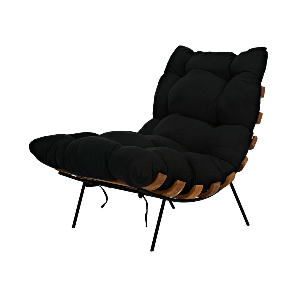 Hanzo Chair with Iron Legs, Teak by NOIR