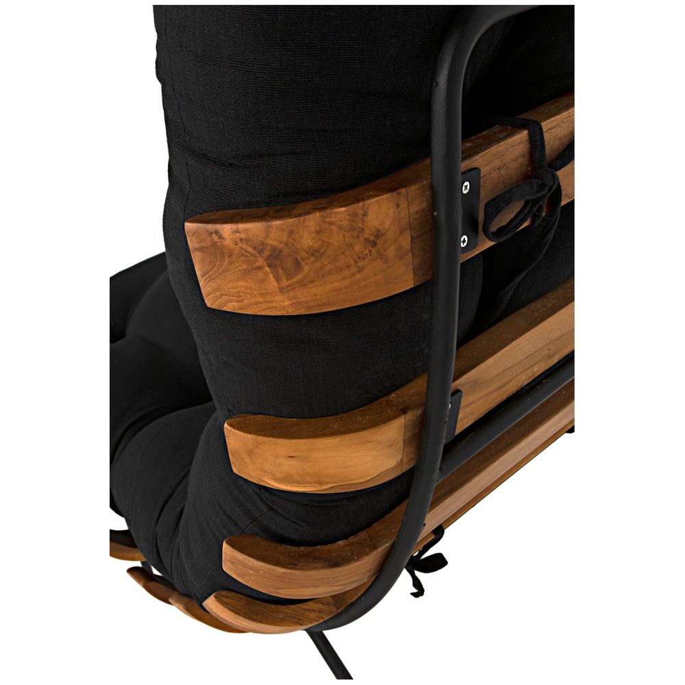 Hanzo Chair with Iron Legs, Teak by NOIR