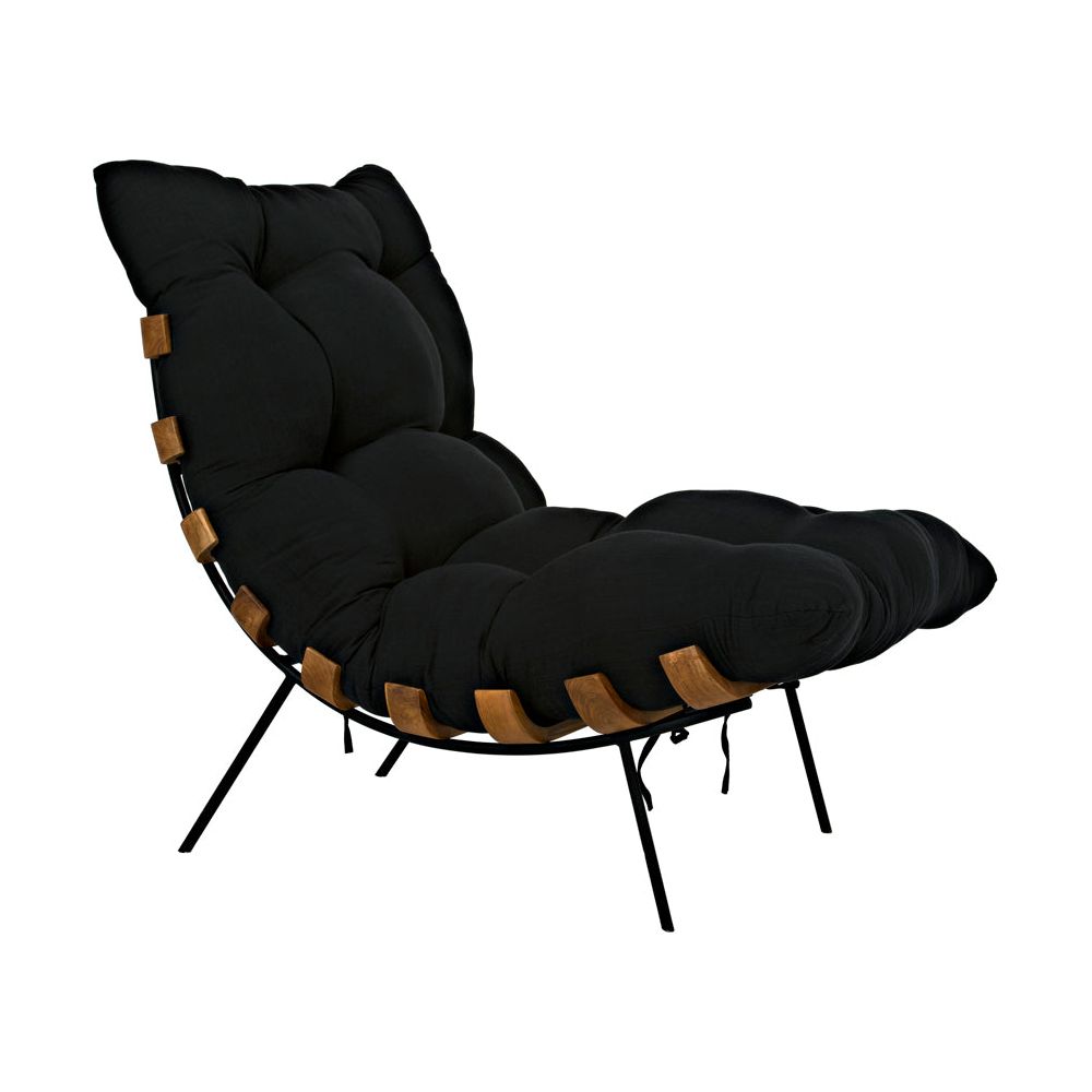 Hanzo Chair with Iron Legs, Teak by NOIR