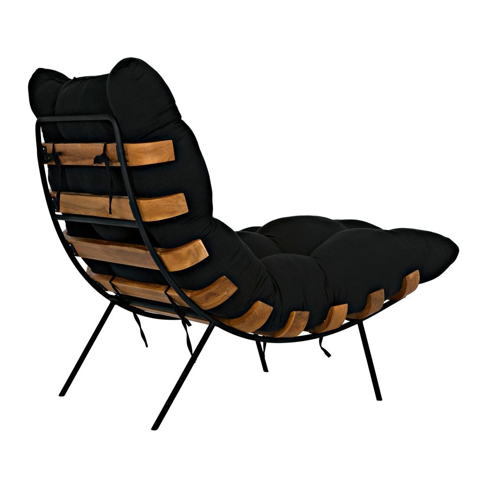 Hanzo Chair with Iron Legs, Teak by NOIR