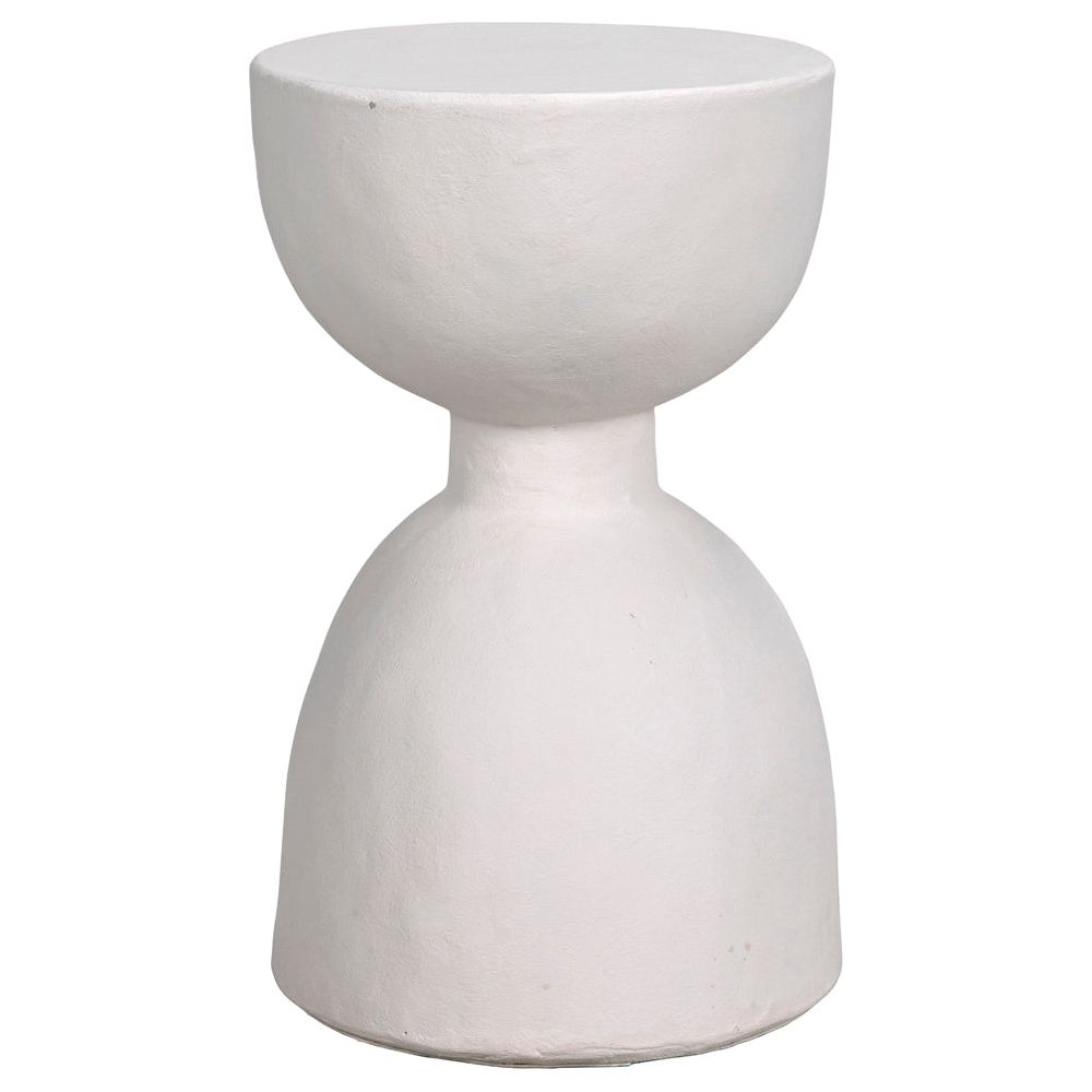 Hourglass Stool, White Fiber Cement by NOIR