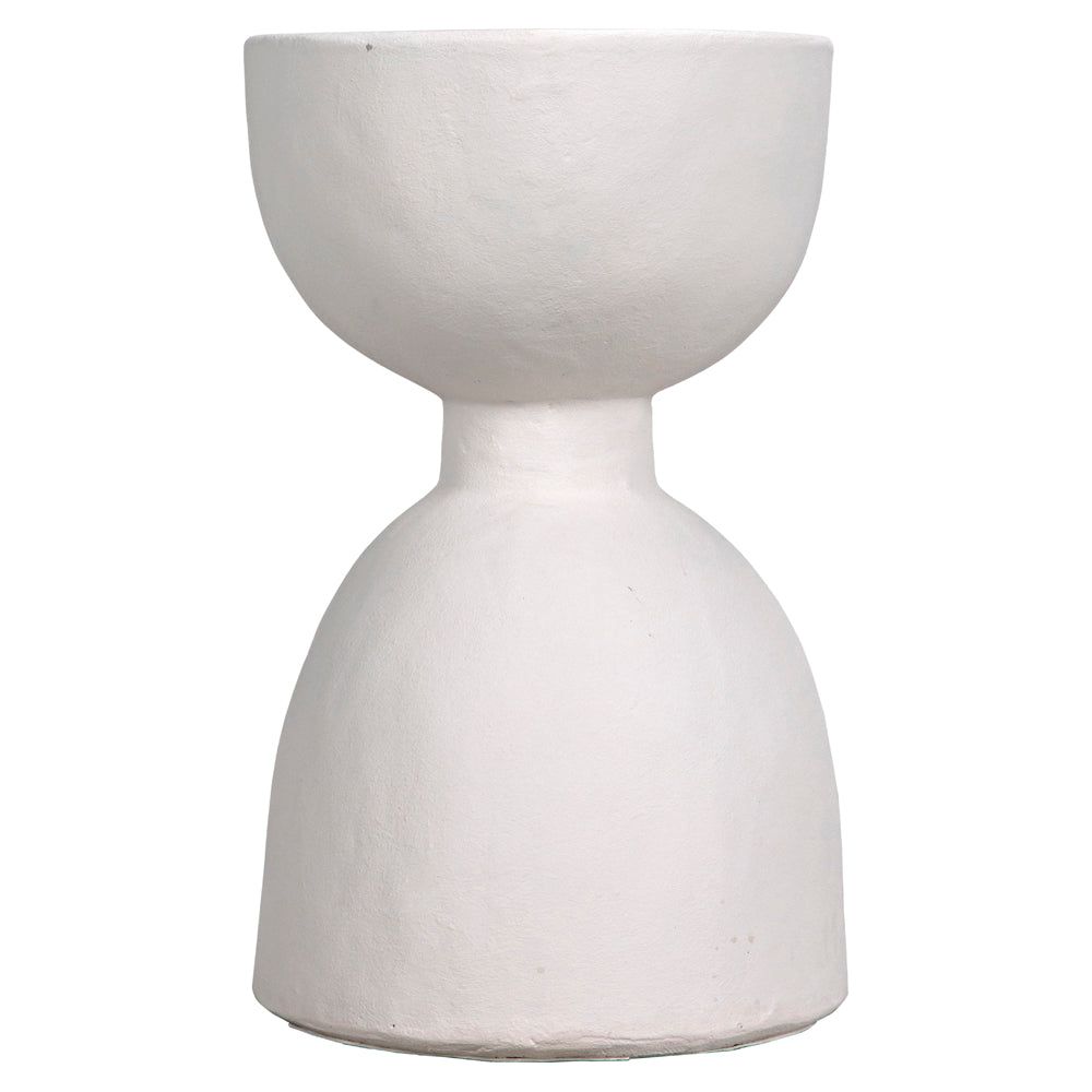 Hourglass Stool, White Fiber Cement by NOIR