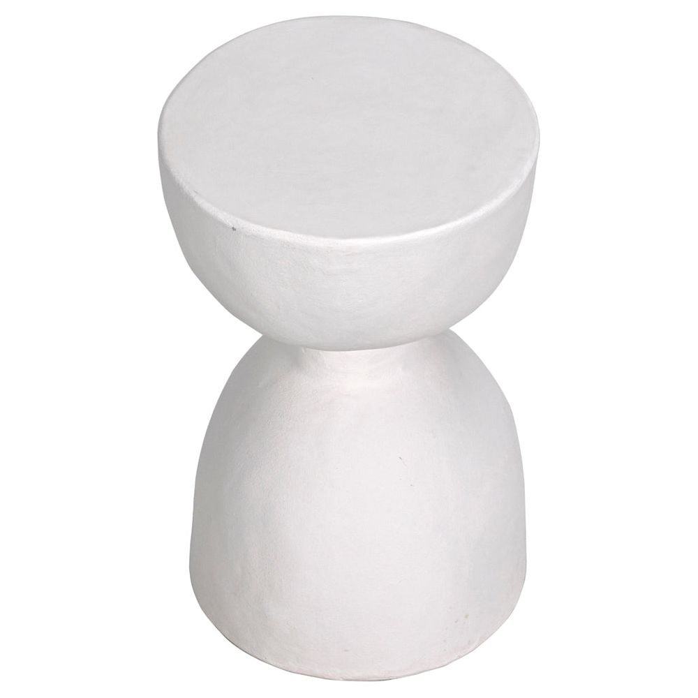 Hourglass Stool, White Fiber Cement by NOIR