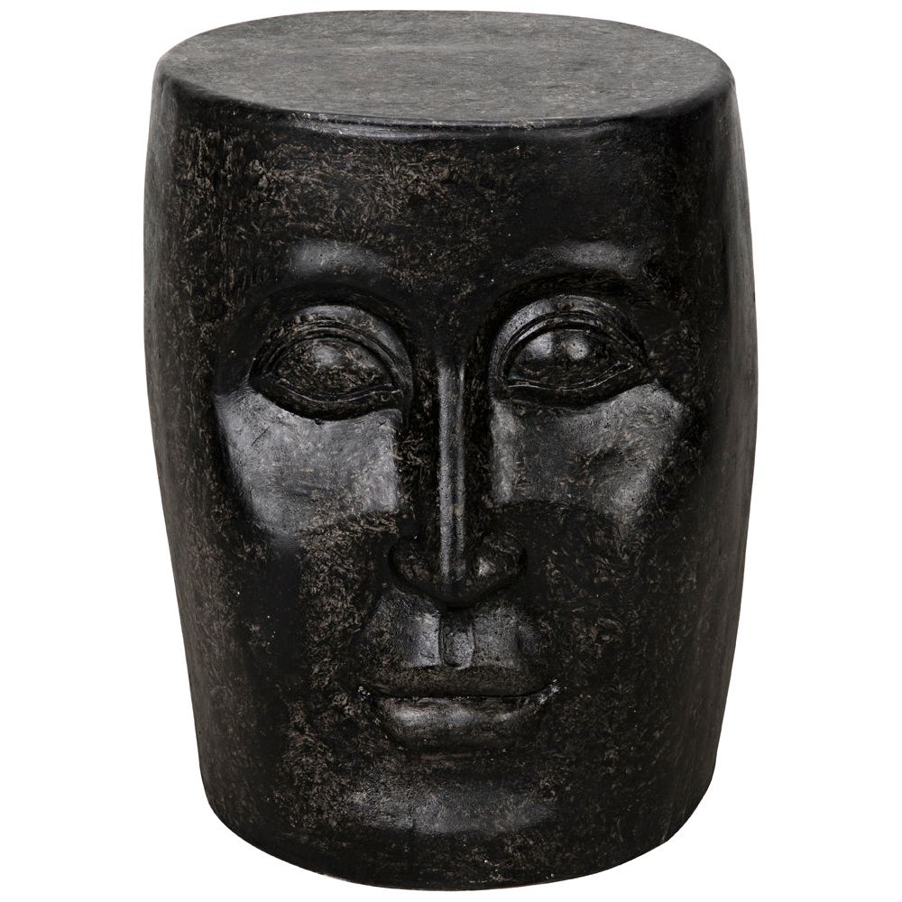 Head Side Table, Black Fiber Cement by NOIR