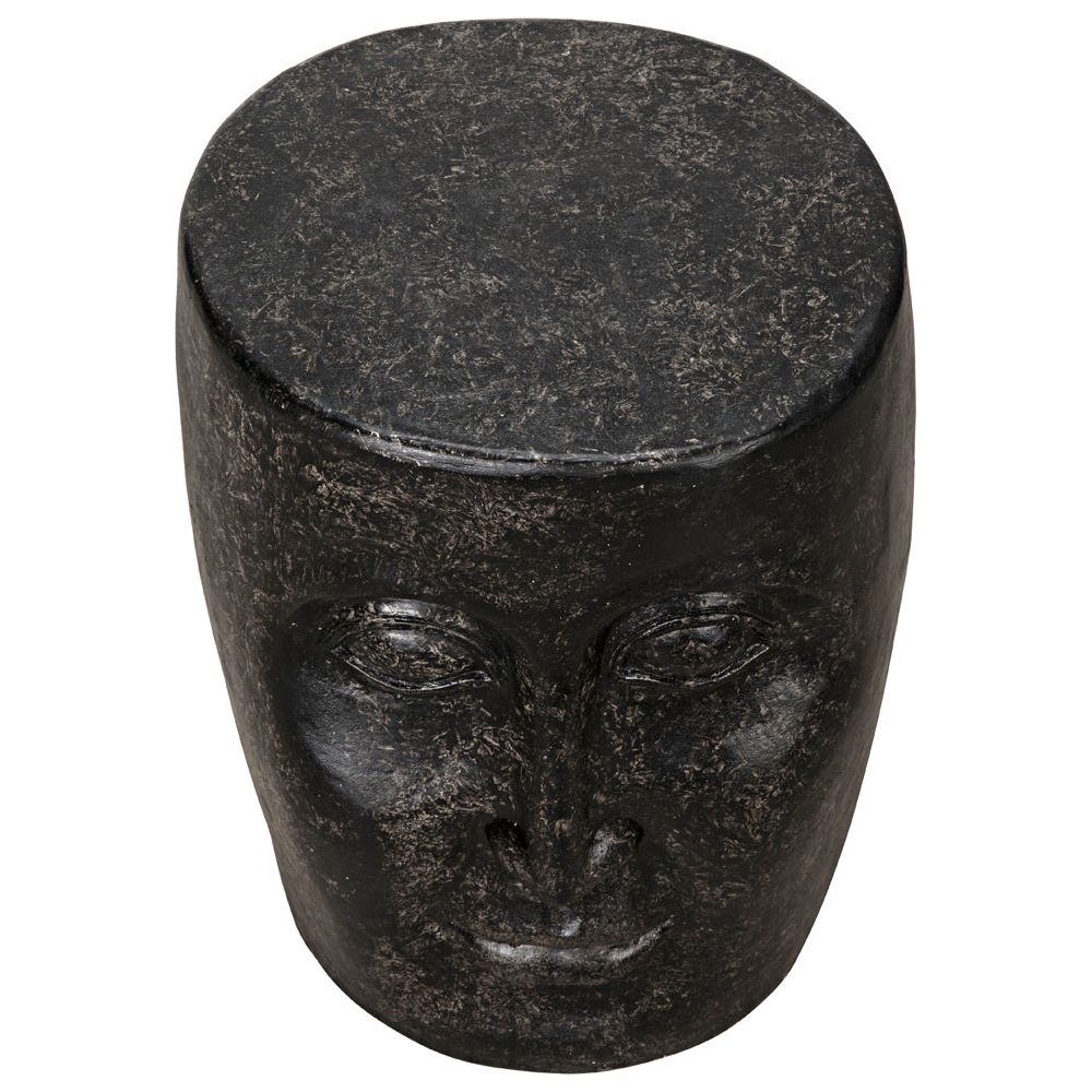 Head Side Table, Black Fiber Cement by NOIR
