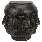 Multi-Face Stool, Black Fiber Cement by NOIR