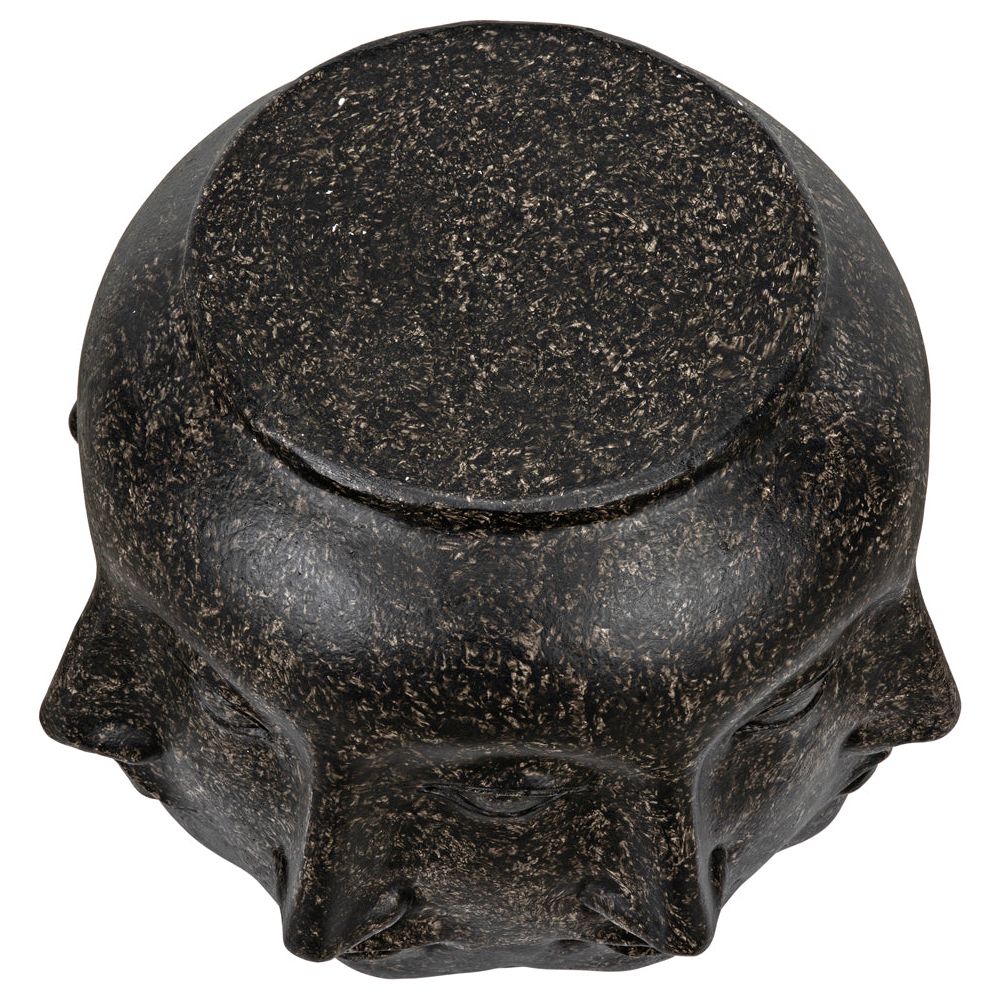 Multi-Face Stool, Black Fiber Cement by NOIR