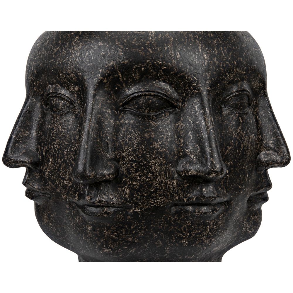 Multi-Face Stool, Black Fiber Cement by NOIR