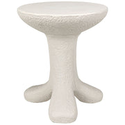 Laramy Side Table, White Fiber Cement by NOIR