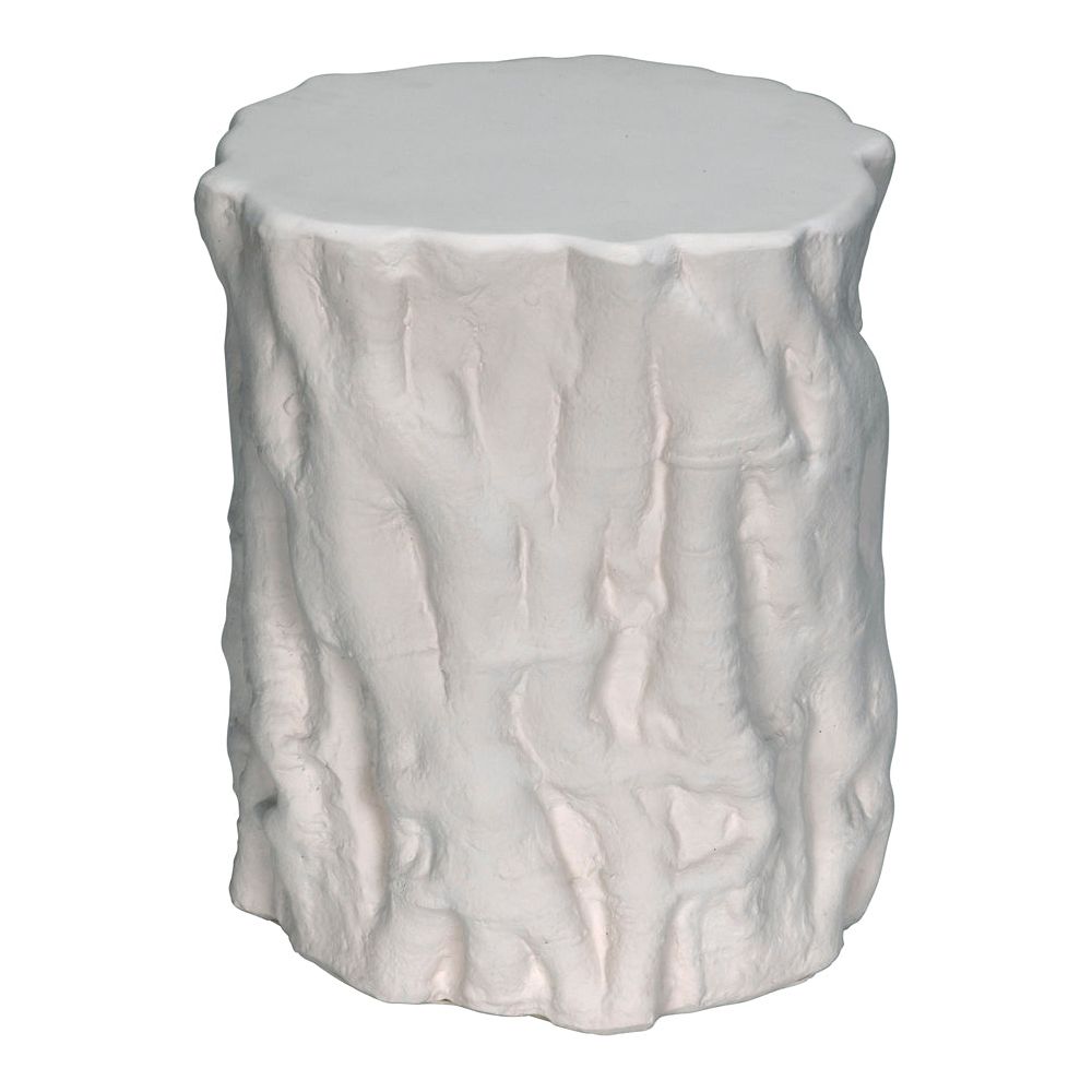 Damono Stool/Side Table, White Fiber Cement by NOIR