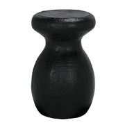 Samson Stool/Side Table, Black Burnt Resin by NOIR