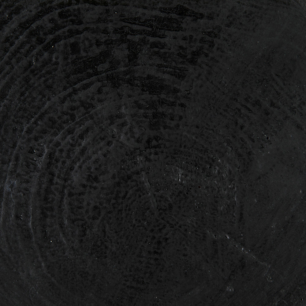Samson Stool/Side Table, Black Burnt Resin by NOIR