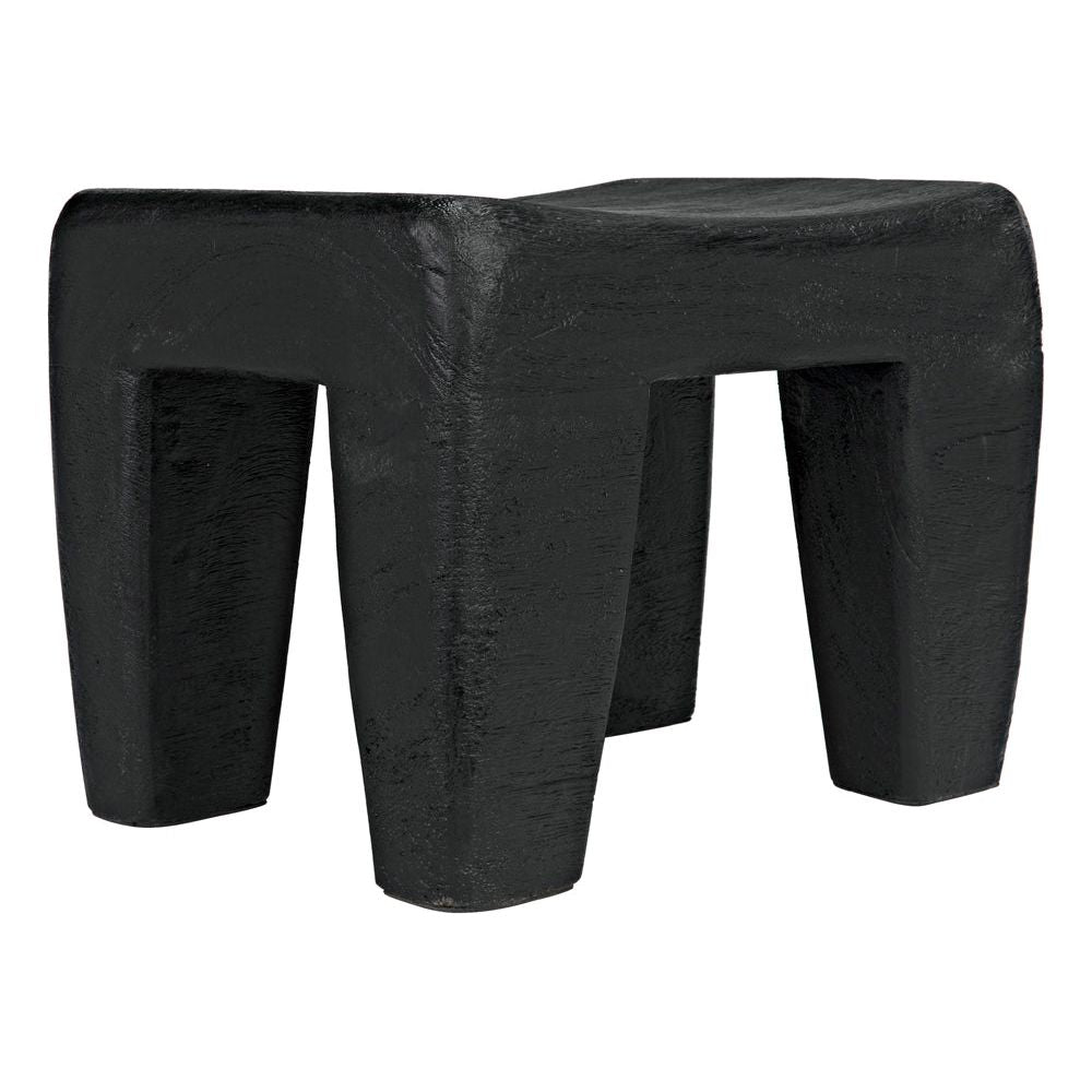 Sumo Stool, Black Burnt by NOIR