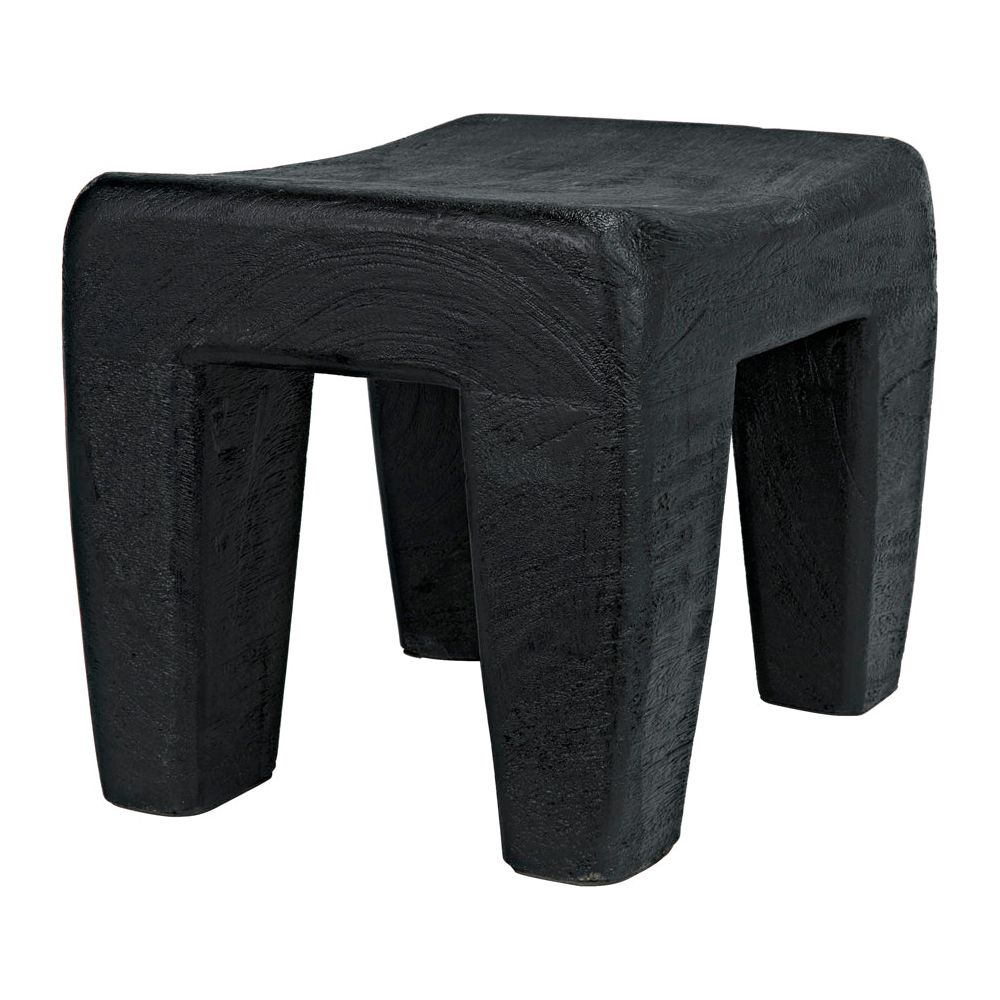 Sumo Stool, Black Burnt by NOIR