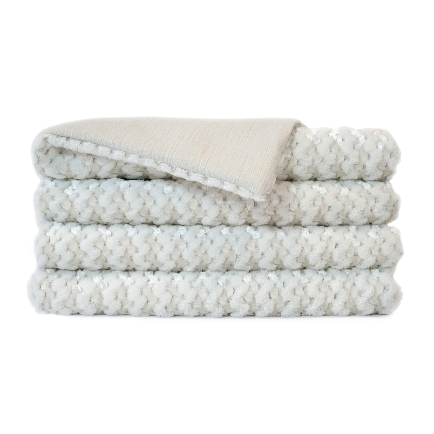 DV KAP Home Gene Corded Throw - Ivory by DV KAP Home