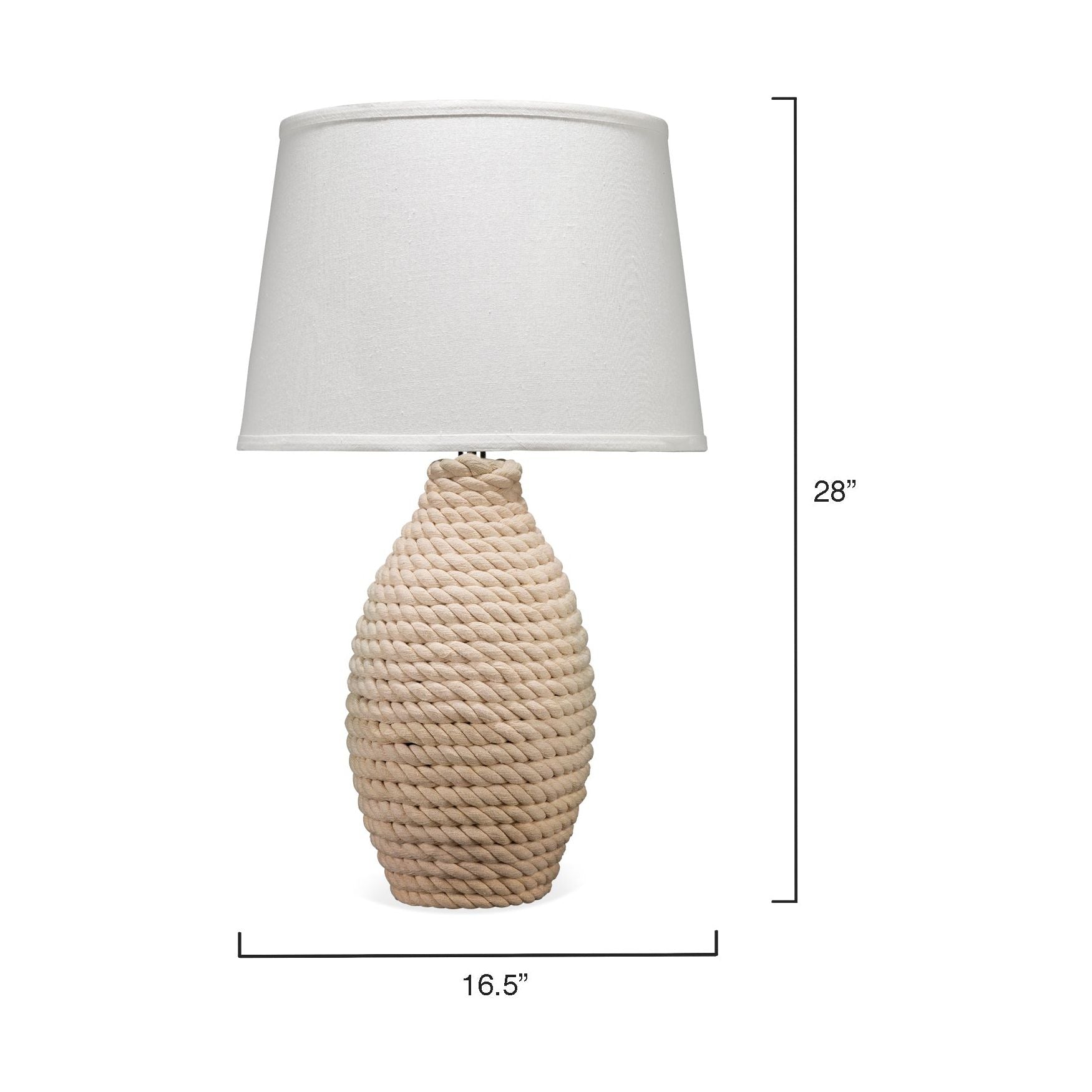Rope Table Lamp, Off White by Jamie Young