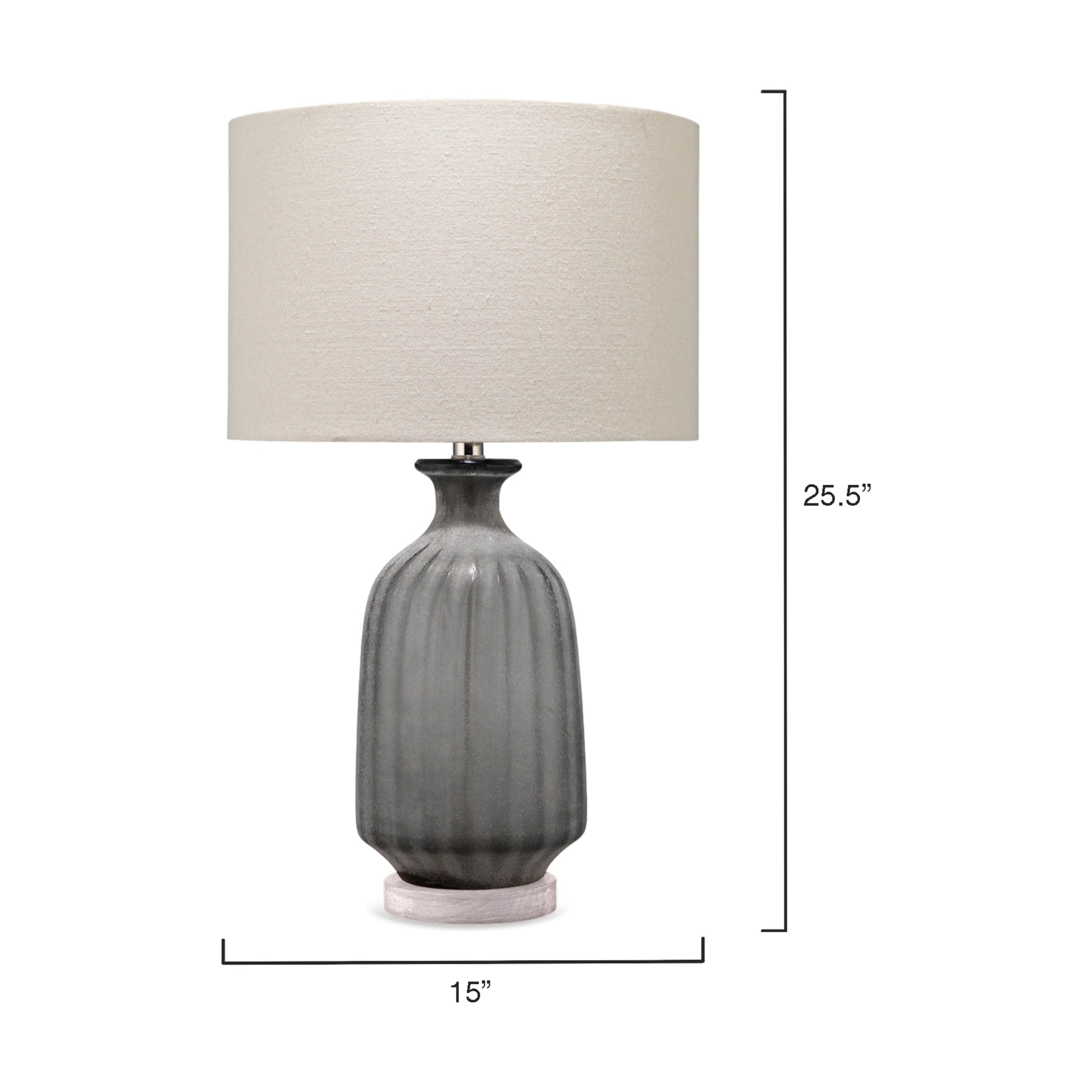 Frosted Glass Table Lamp, Grey by Jamie Young