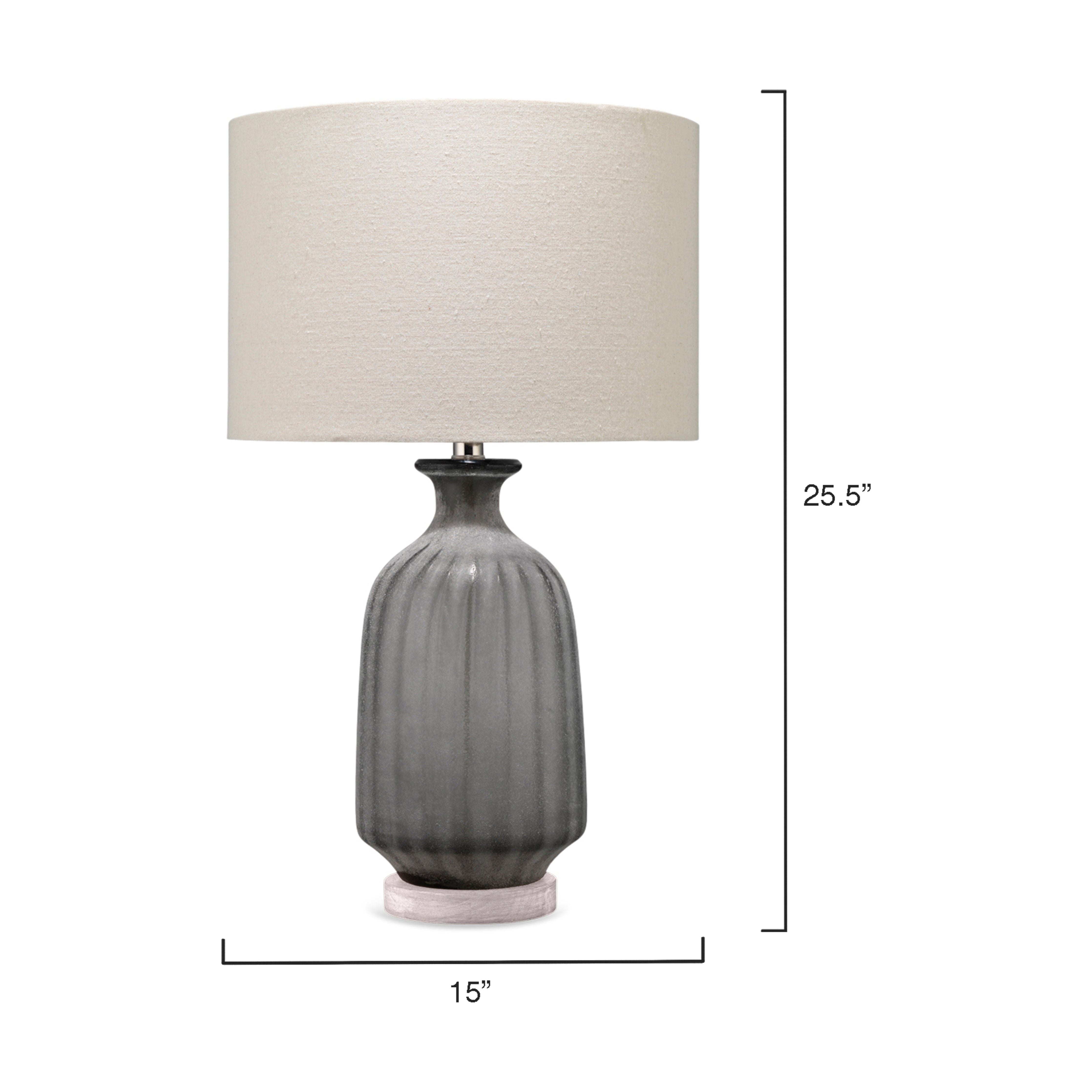 Frosted Glass Table Lamp, Grey by Jamie Young
