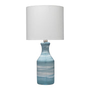Bungalow Ceramic Table Lamp with Linen Shade, Blue by Jamie Young