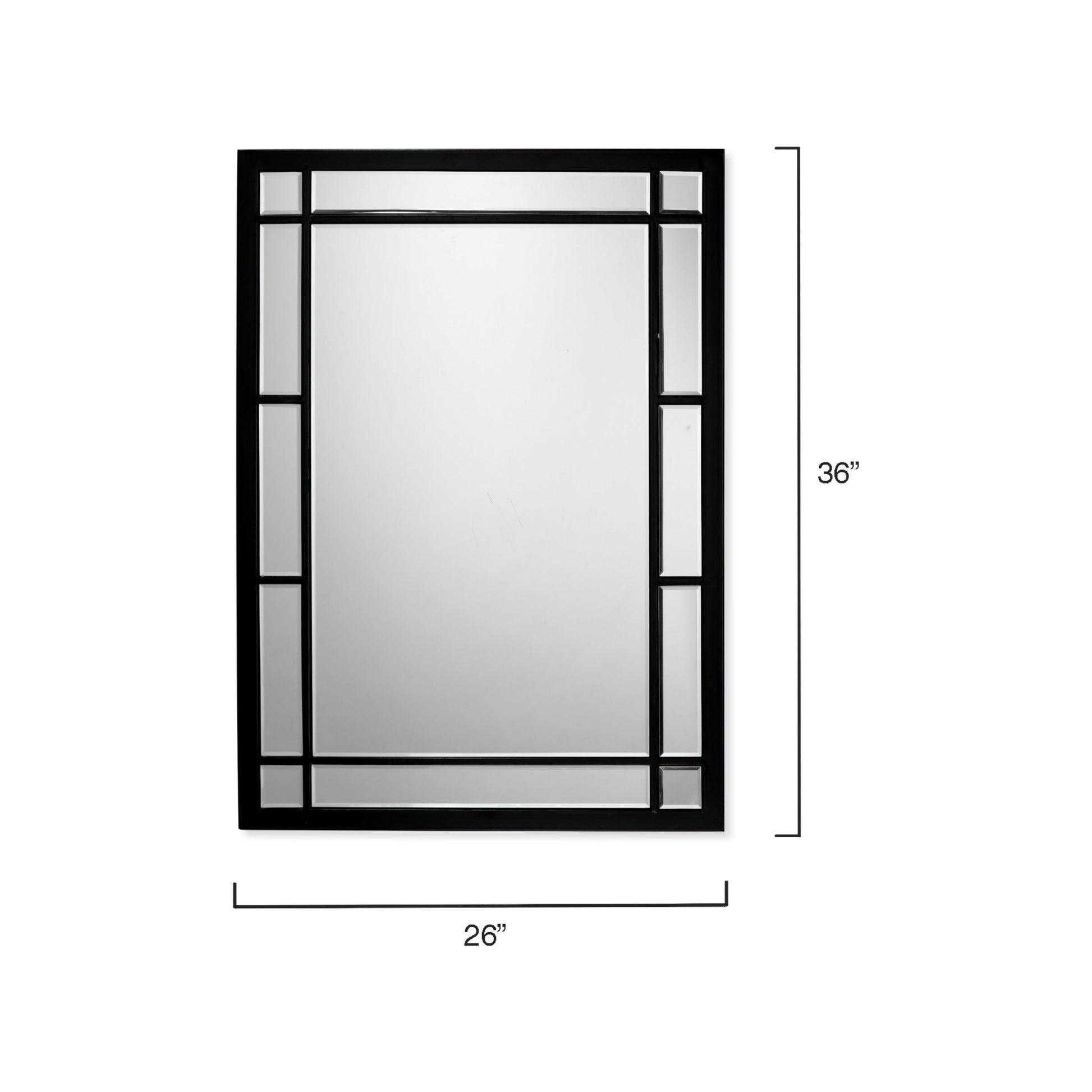 Chelsea Iron Rectangle Wall Mirror, Black by Jamie Young