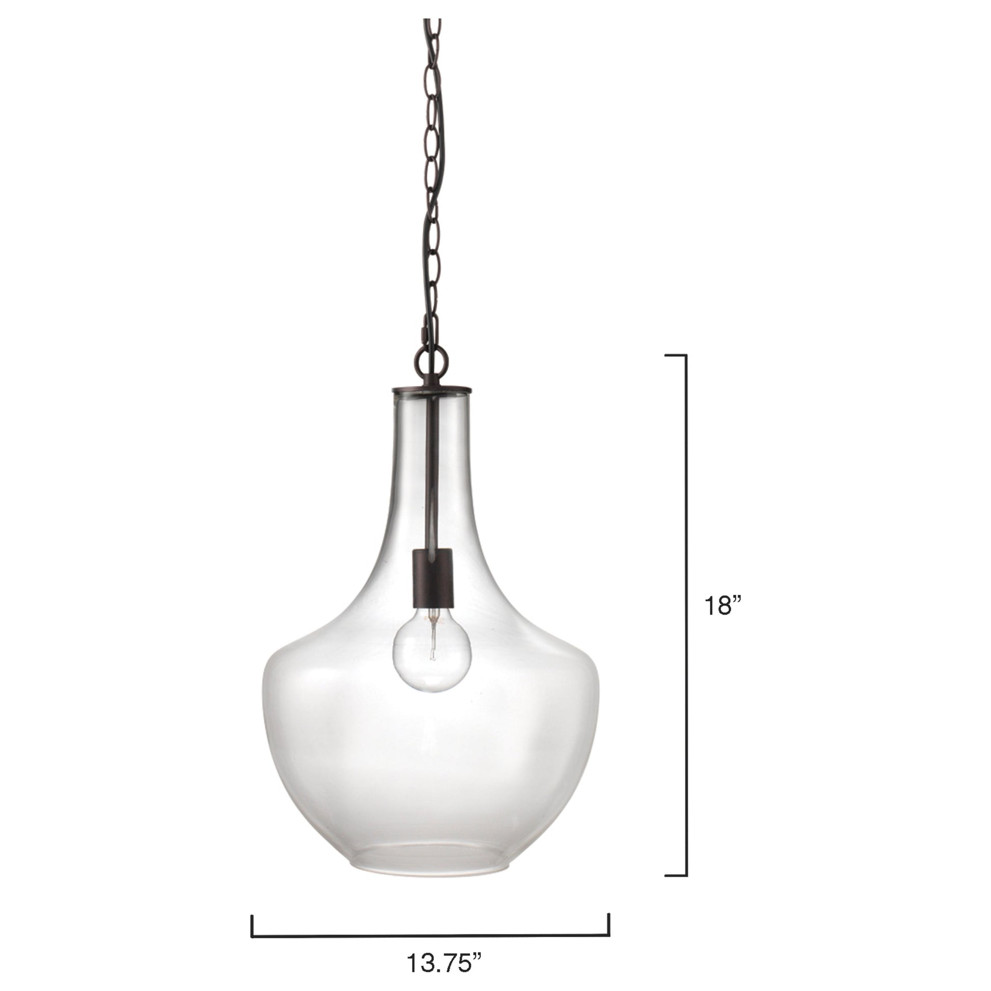 Sutton Glass 1-Light Pendant by Jamie Young