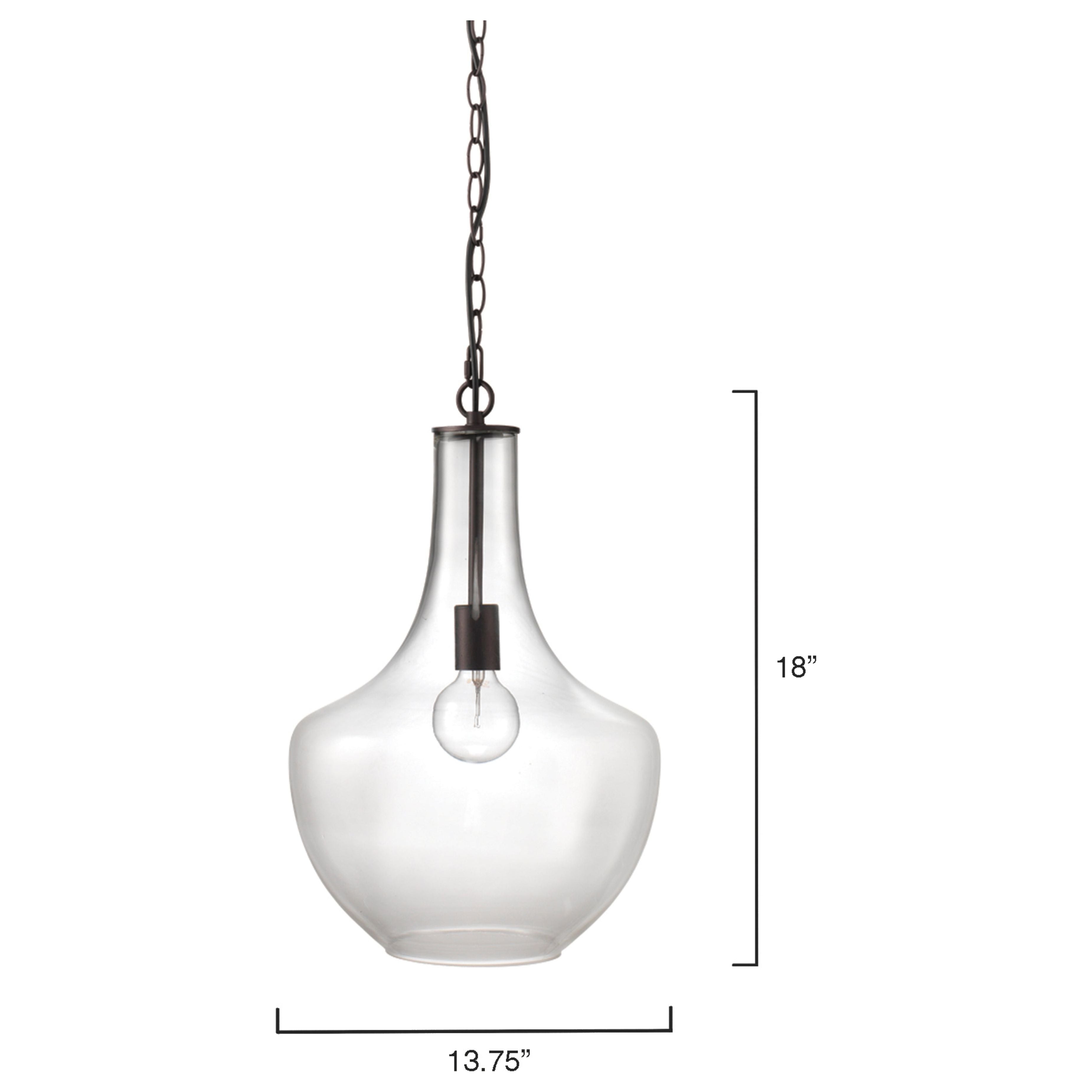 Sutton Glass 1-Light Pendant by Jamie Young