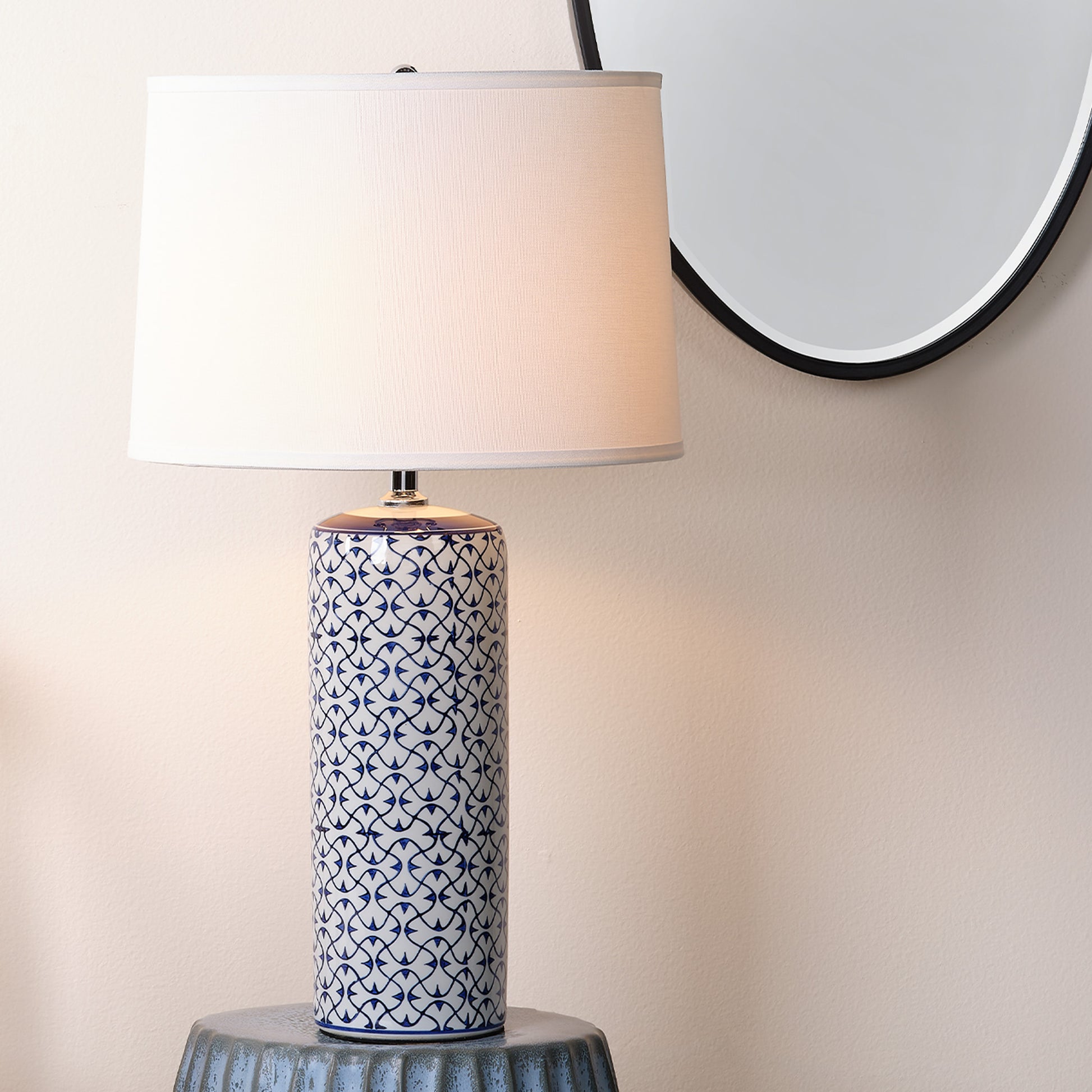 Vivian Ceramic Table Lamp, Blue by Jamie Young