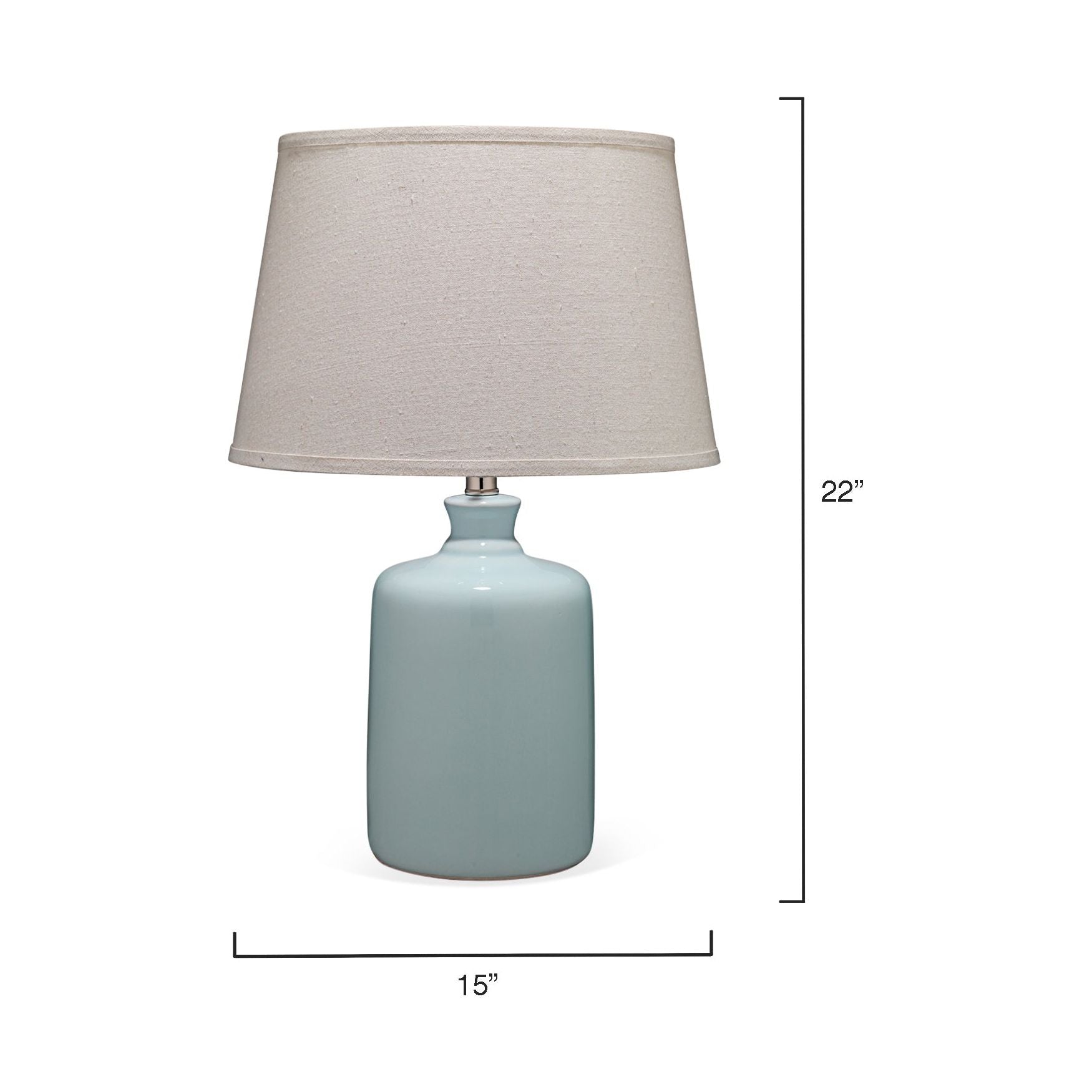 Milk Jug Glass Table Lamp, Blue by Jamie Young