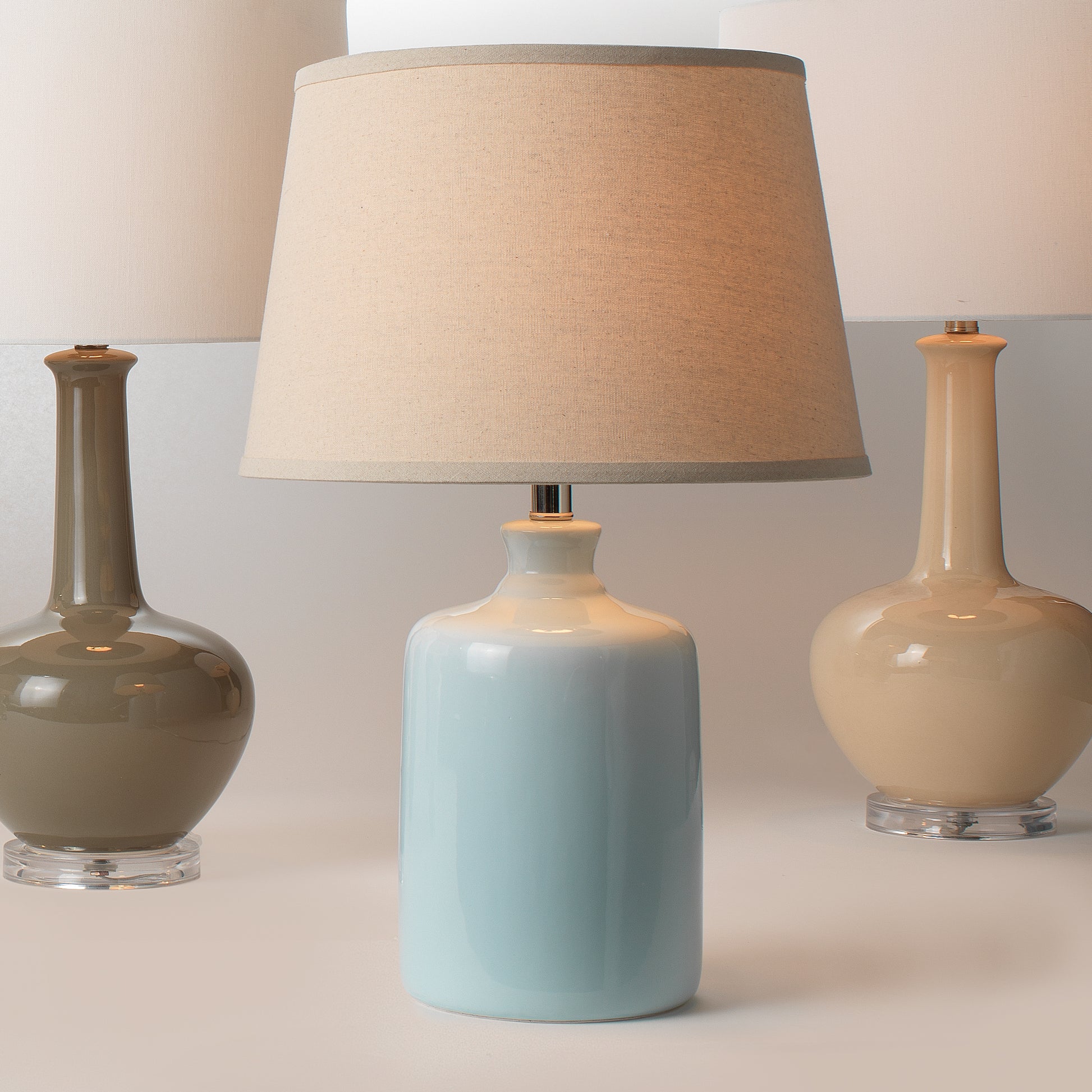 Milk Jug Glass Table Lamp, Blue by Jamie Young