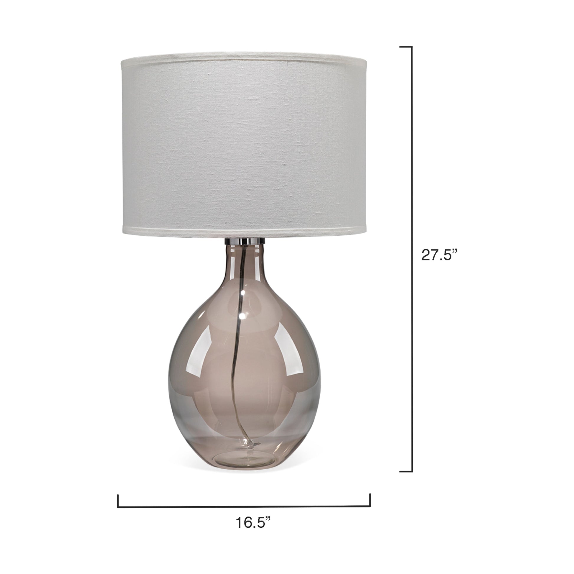 Juliette Blown-Glass Table Lamp, Grey by Jamie Young